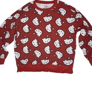 EUC- Sanrio Hello Kitty Red Pullover Sweatshirt Women’s Medium